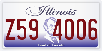 IL license plate Z594006