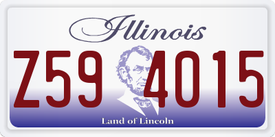 IL license plate Z594015