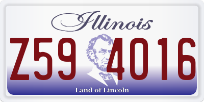 IL license plate Z594016