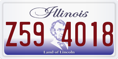 IL license plate Z594018