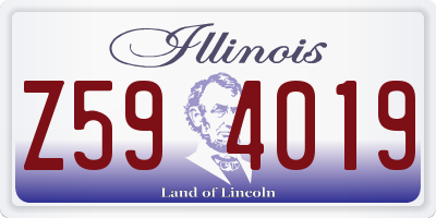 IL license plate Z594019