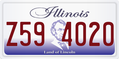 IL license plate Z594020
