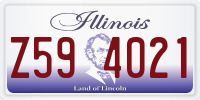 IL license plate Z594021