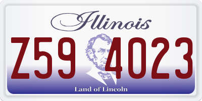 IL license plate Z594023