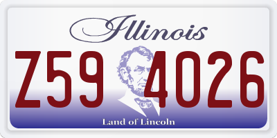 IL license plate Z594026