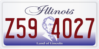 IL license plate Z594027