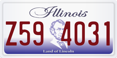 IL license plate Z594031