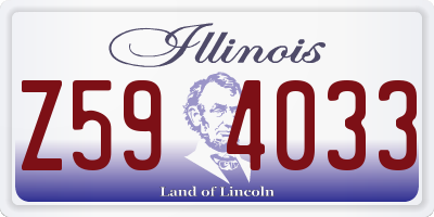 IL license plate Z594033