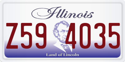 IL license plate Z594035