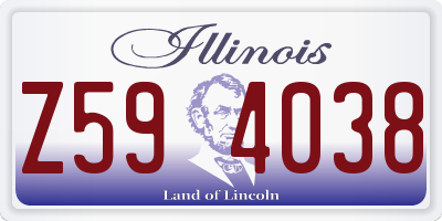 IL license plate Z594038
