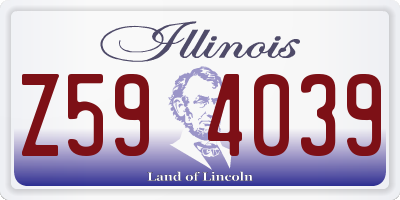 IL license plate Z594039