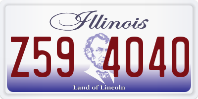 IL license plate Z594040
