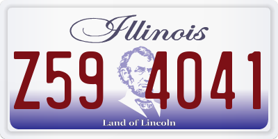 IL license plate Z594041
