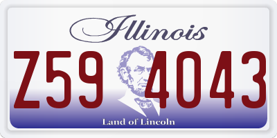 IL license plate Z594043
