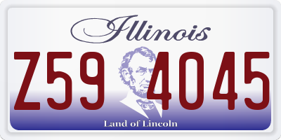 IL license plate Z594045