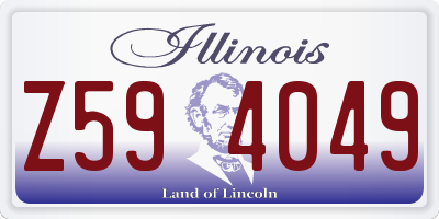 IL license plate Z594049