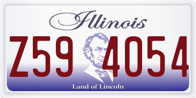 IL license plate Z594054
