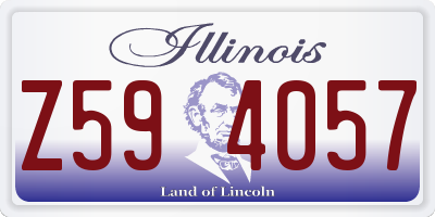 IL license plate Z594057