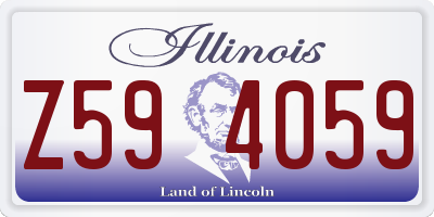 IL license plate Z594059
