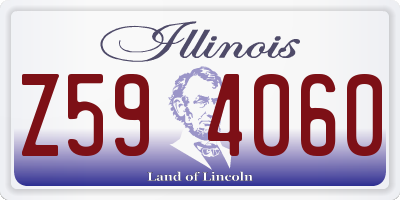 IL license plate Z594060