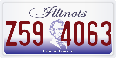 IL license plate Z594063