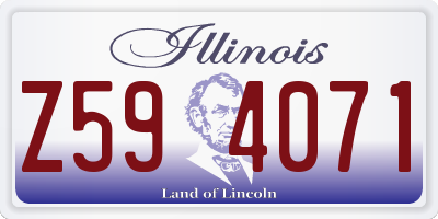 IL license plate Z594071