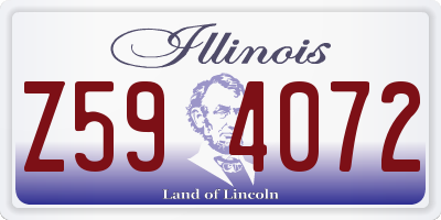 IL license plate Z594072