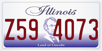 IL license plate Z594073