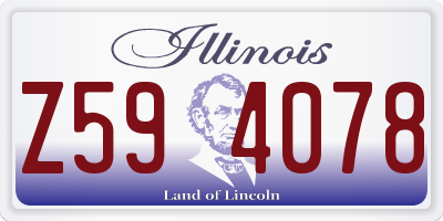 IL license plate Z594078