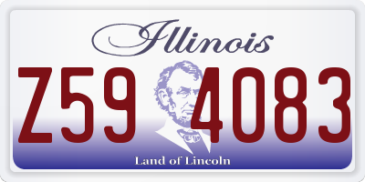 IL license plate Z594083