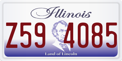 IL license plate Z594085