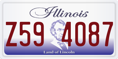 IL license plate Z594087