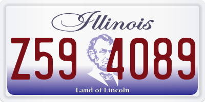 IL license plate Z594089
