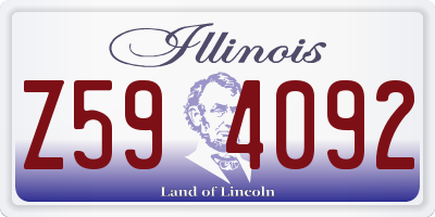 IL license plate Z594092