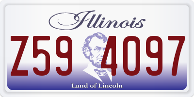 IL license plate Z594097
