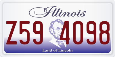 IL license plate Z594098