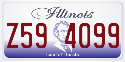 IL license plate Z594099