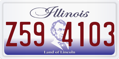 IL license plate Z594103