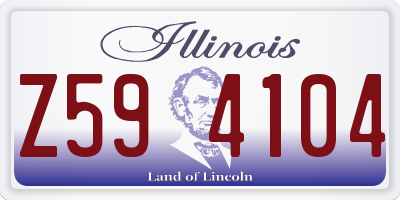 IL license plate Z594104