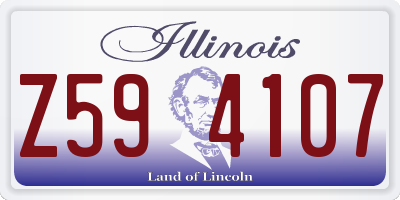 IL license plate Z594107