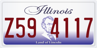 IL license plate Z594117