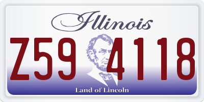 IL license plate Z594118
