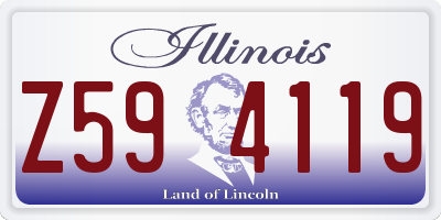 IL license plate Z594119