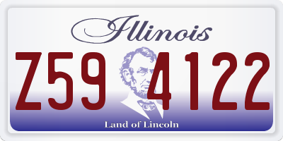 IL license plate Z594122
