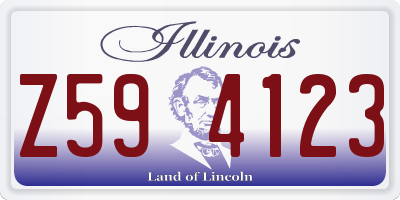 IL license plate Z594123