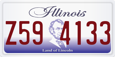 IL license plate Z594133