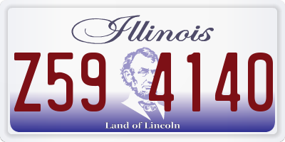 IL license plate Z594140