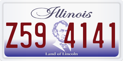 IL license plate Z594141