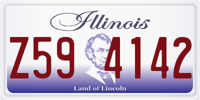 IL license plate Z594142