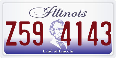 IL license plate Z594143